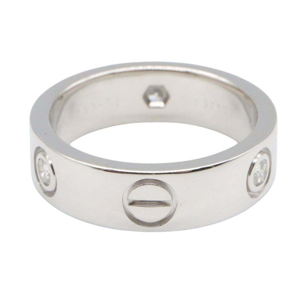CARTIER 18k Silver Diamond Love Ring - Picture 3 of 8